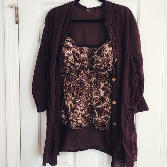 Tankini bathing suit with cover-up (sold as a set) - Picture 3 of 12